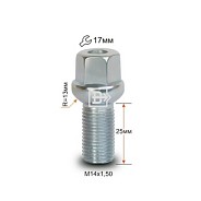 Болт M14x1.5 S25 H17 Zn сфера R13 Вектор 084100 L